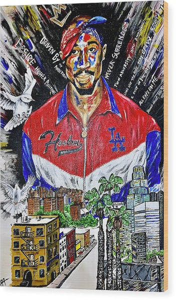 2pac  - All Coast - Wood Print - PREMIUM FATURE