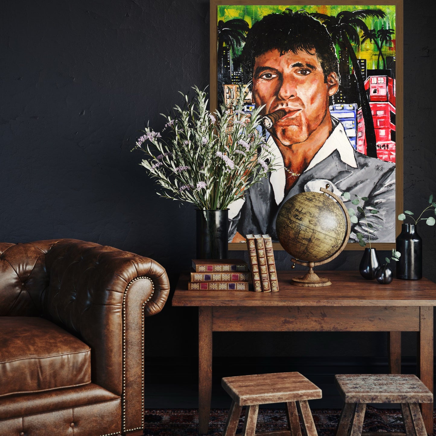 Original Scarface Painting: "Miami Montana" - PREMIUM FATURE