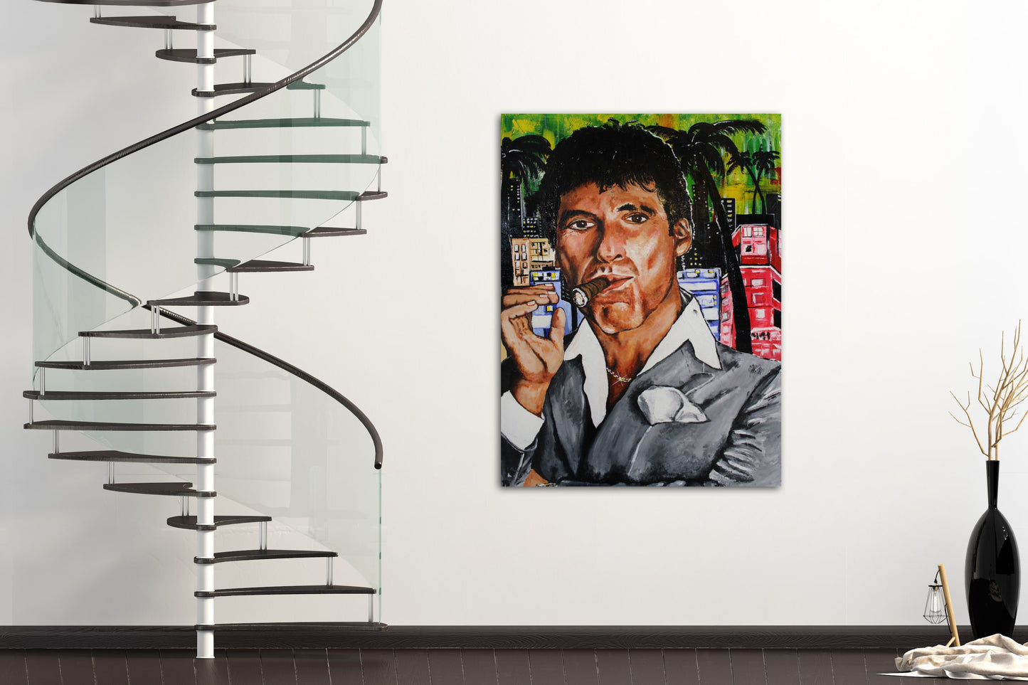 Original Scarface Painting: "Miami Montana" - PREMIUM FATURE