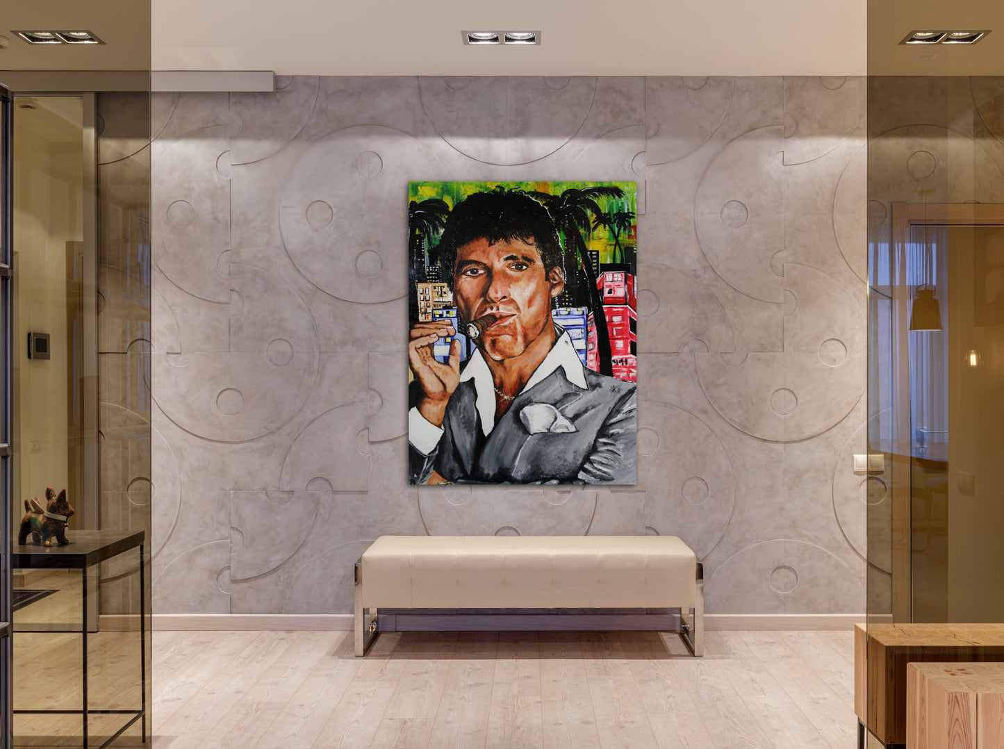 Original Scarface Painting: "Miami Montana" - PREMIUM FATURE