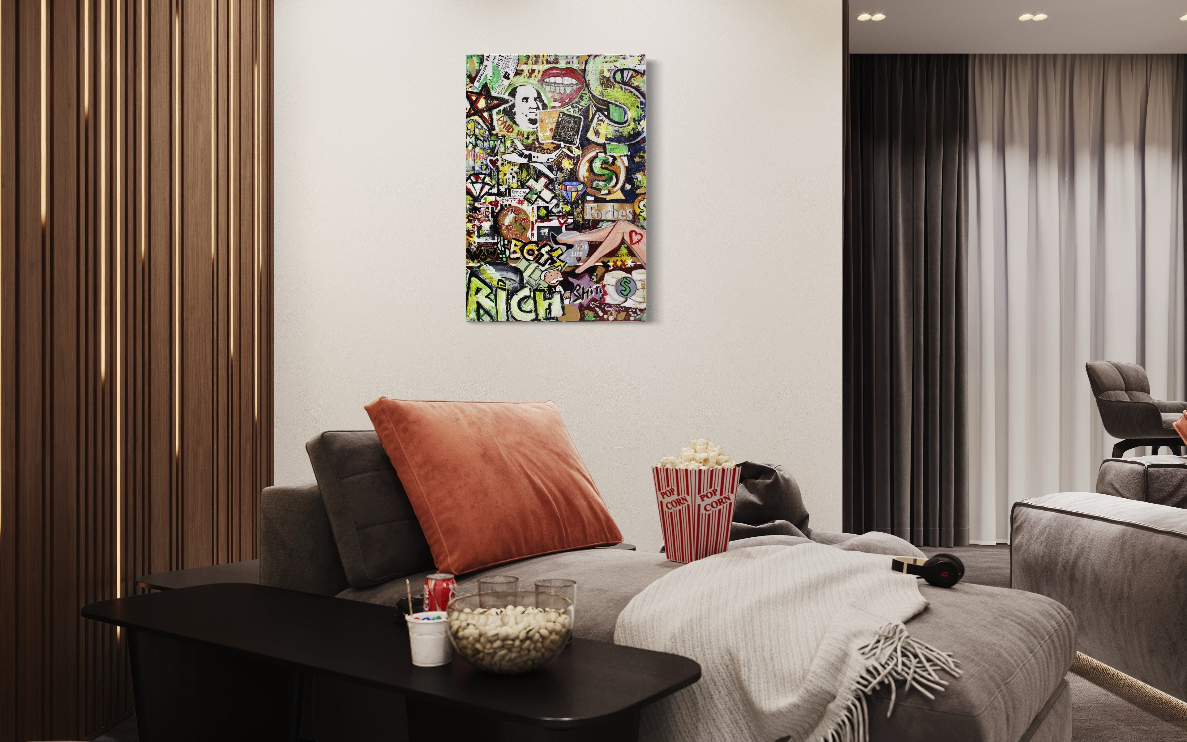Original Abstract Collage Painting: "Lifestyle Mood" - PREMIUM FATURE