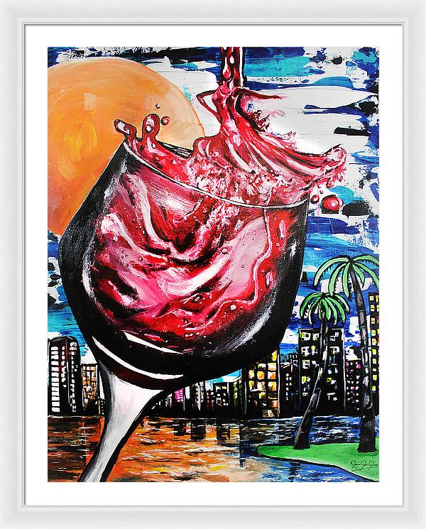 Downtime Wine Hour - Framed Print - PREMIUM FATURE