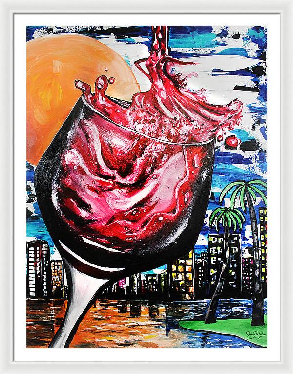 Downtime Wine Hour - Framed Print - PREMIUM FATURE