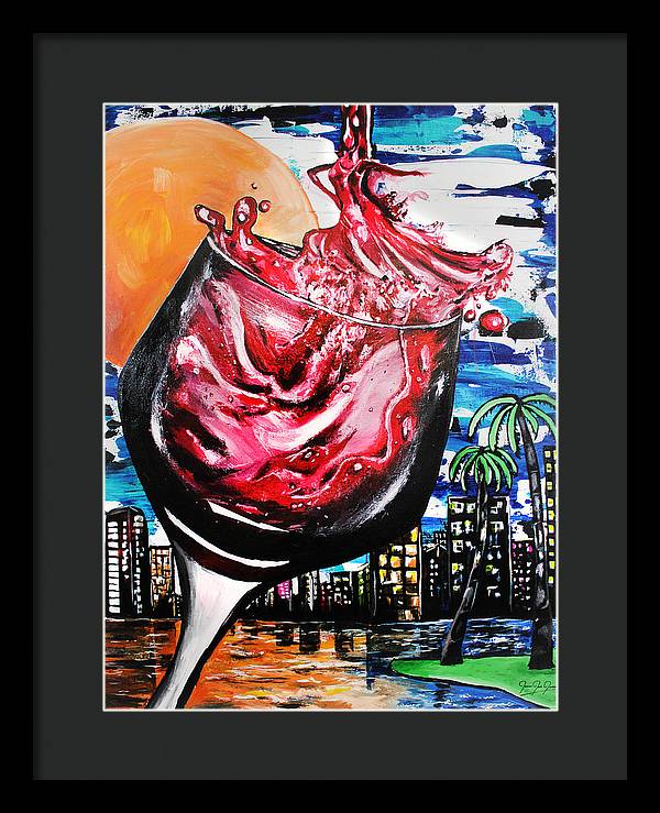 Downtime Wine Hour - Framed Print - PREMIUM FATURE