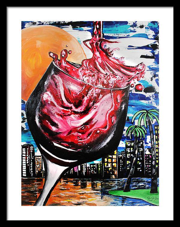 Downtime Wine Hour - Framed Print - PREMIUM FATURE