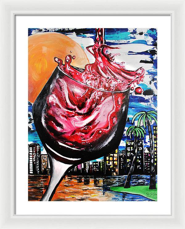 Downtime Wine Hour - Framed Print - PREMIUM FATURE