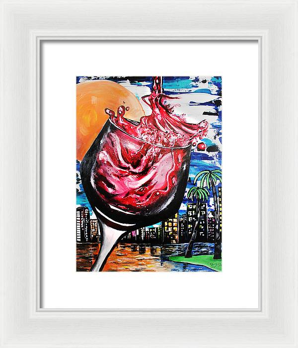 Downtime Wine Hour - Framed Print - PREMIUM FATURE