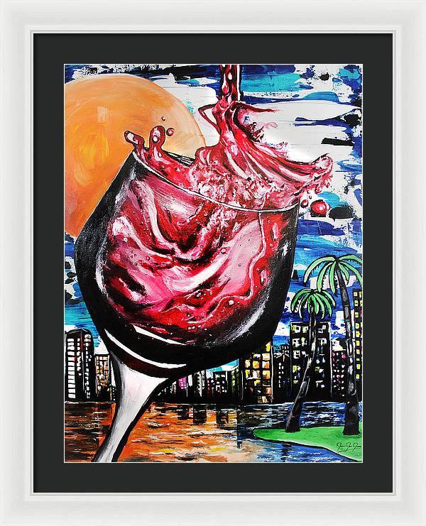 Downtime Wine Hour - Framed Print - PREMIUM FATURE