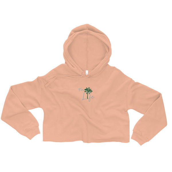 "For Life" Palm Trees Cropped Hoodie - PREMIUM FATURE