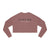 Women's Cropped Sweatshirt - Mauve/Blk/White - PREMIUM FATURE