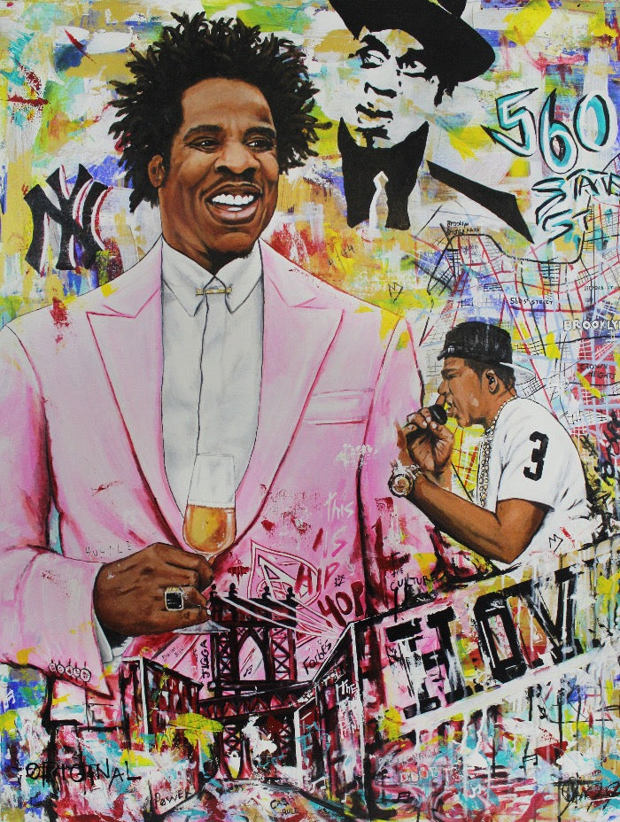 Original Jay Z Painting: Mauve Up The Ranks: H.O.V - PREMIUM FATURE