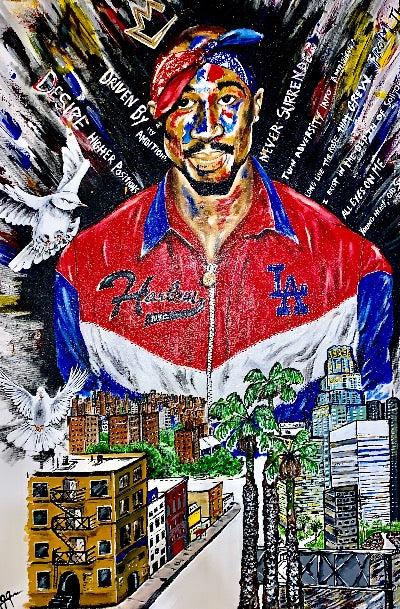 2Pac Original Painting: "All Coast" - PREMIUM FATURE