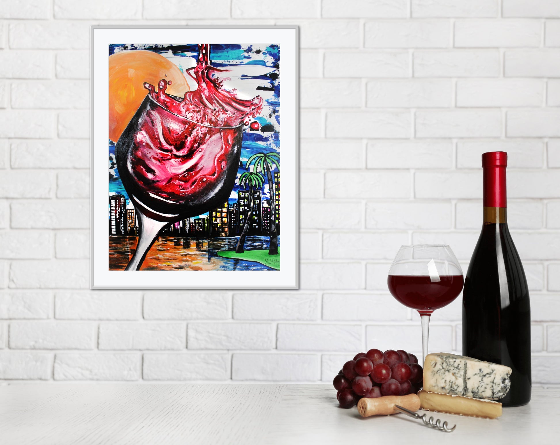 Original Painting: Downtime Wine Hour - PREMIUM FATURE