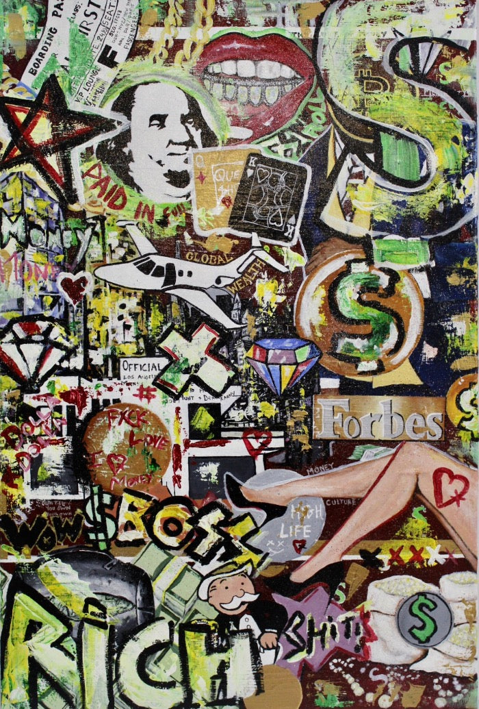 Original Abstract Collage Painting: "Lifestyle Mood" - PREMIUM FATURE