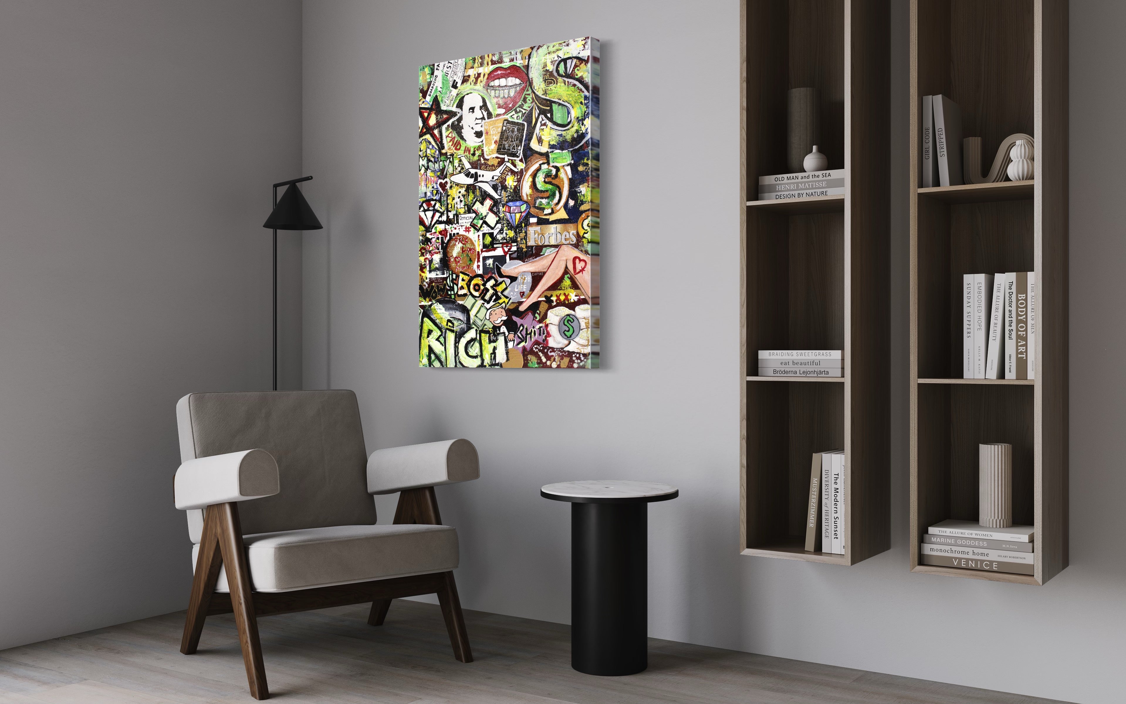 Original Abstract Collage Painting: "Lifestyle Mood" - PREMIUM FATURE