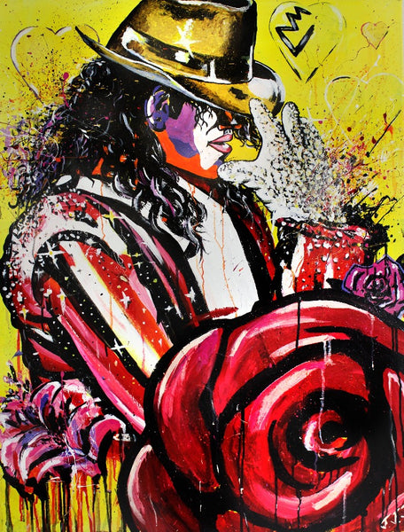 Original Michael Jackson Abstract Painting: "Jackson Love" - PREMIUM FATURE