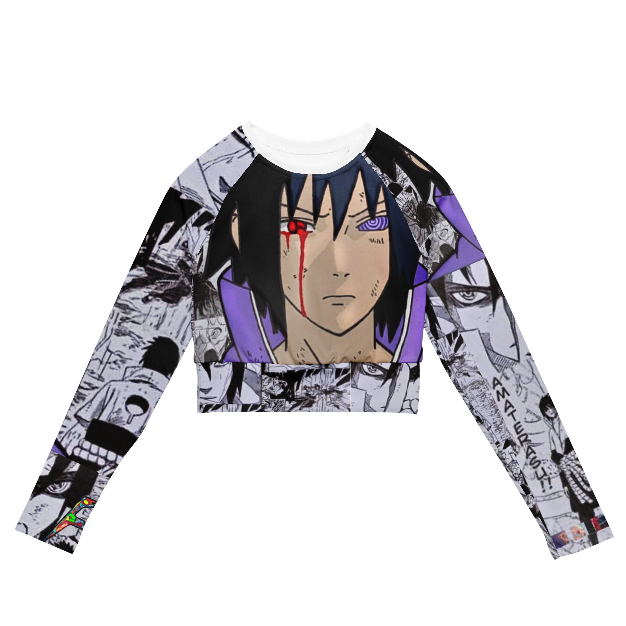 Anime Culture "Sasuke" Active long-sleeve crop top - PREMIUM FATURE