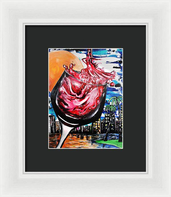 Downtime Wine Hour - Framed Print - PREMIUM FATURE