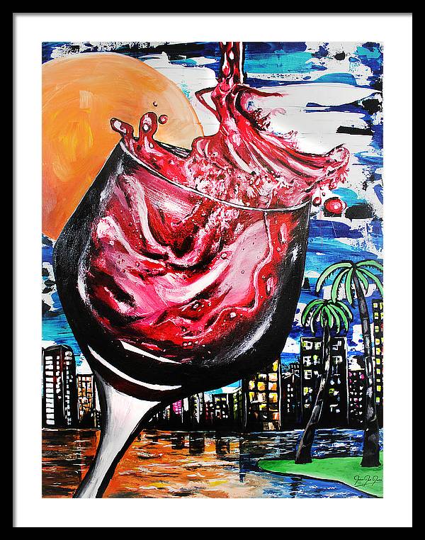 Downtime Wine Hour - Framed Print - PREMIUM FATURE