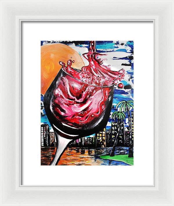 Downtime Wine Hour - Framed Print - PREMIUM FATURE