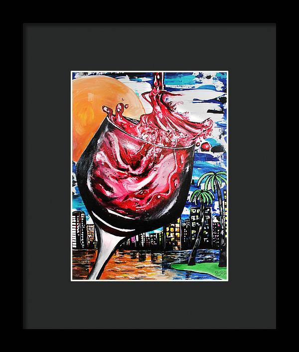 Downtime Wine Hour - Framed Print - PREMIUM FATURE