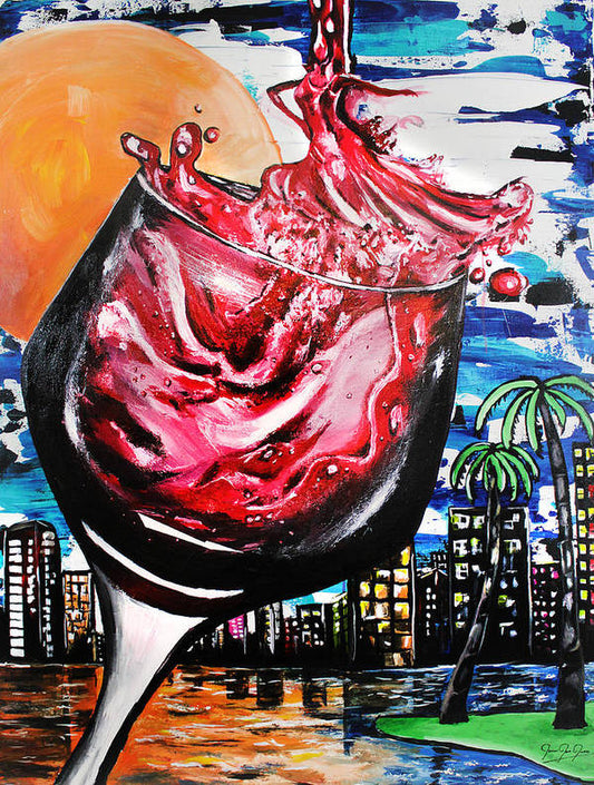Downtime Wine Hour - Unframed Art Print - PREMIUM FATURE