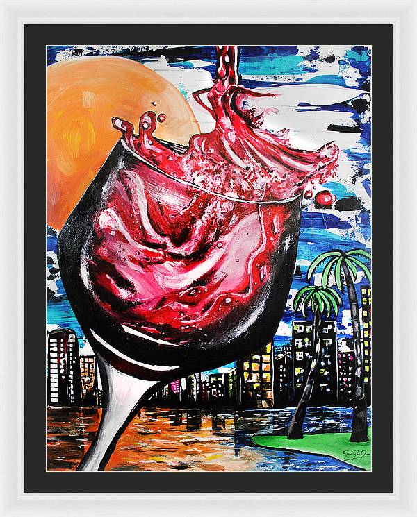 Downtime Wine Hour - Framed Print - PREMIUM FATURE