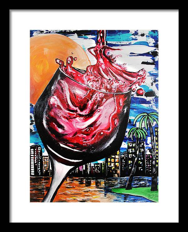 Downtime Wine Hour - Framed Print - PREMIUM FATURE