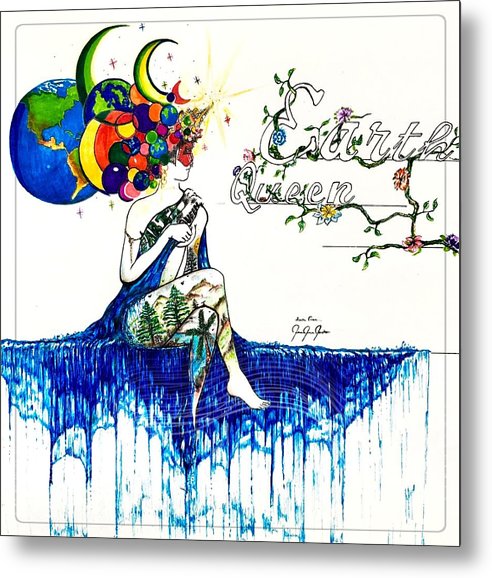 Earth Queen  - Metal Print - PREMIUM FATURE