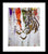 Fierce Eyed Abstract Tiger  - Framed Print - PREMIUM FATURE