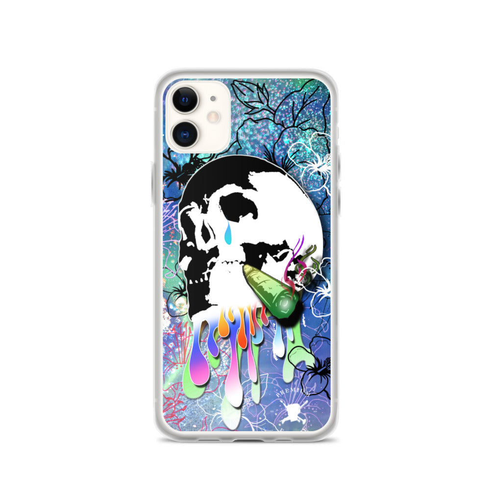 Abstract Skull Flower iPhone Case - PREMIUM FATURE
