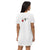 "David Fature" Rose Script Cotton t-shirt dress - PREMIUM FATURE