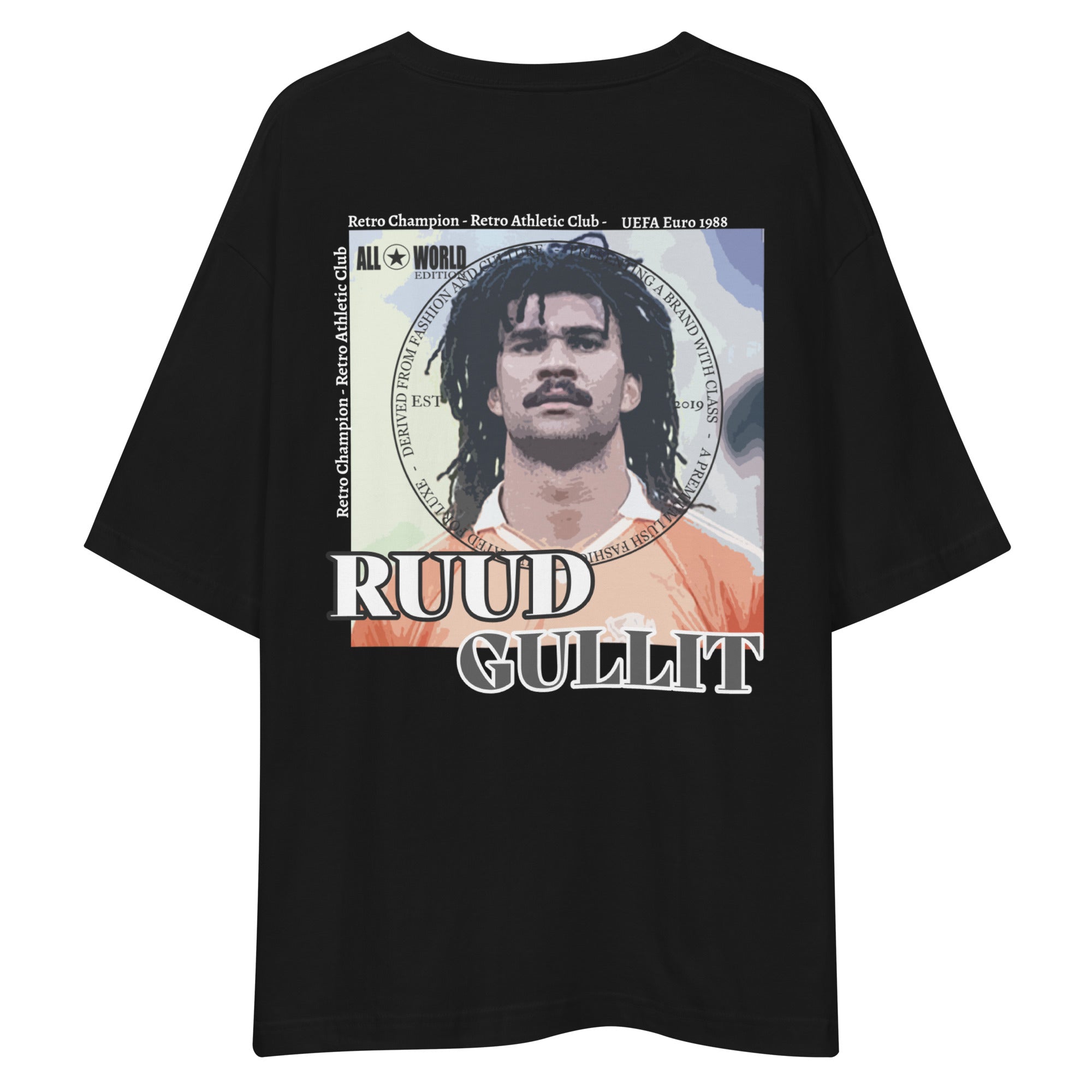 Ruud Gullit UEFA Retro Champion Oversized t-shirt - PREMIUM FATURE