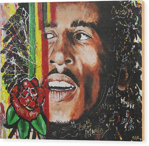 Won Luv - Bob Marley Wood Print - PREMIUM FATURE